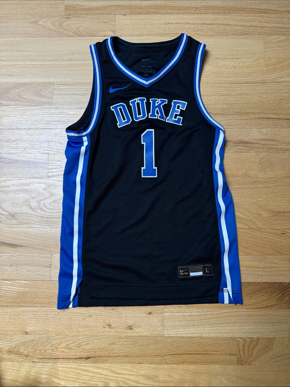 Nike Black & Blue Duke #1 Basketball Jersey